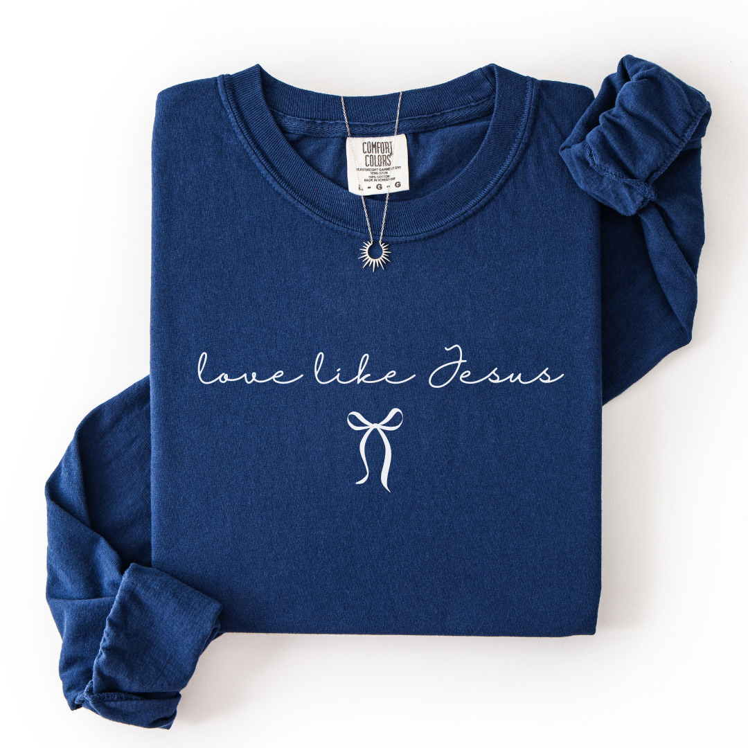 Love Like Jesus Bow Long Sleeve Tee