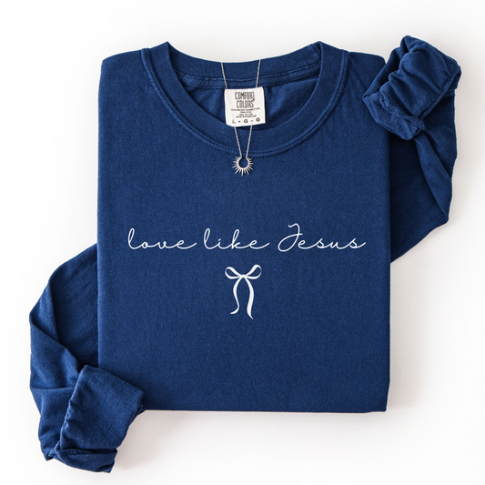 Love Like Jesus Bow Long Sleeve Tee