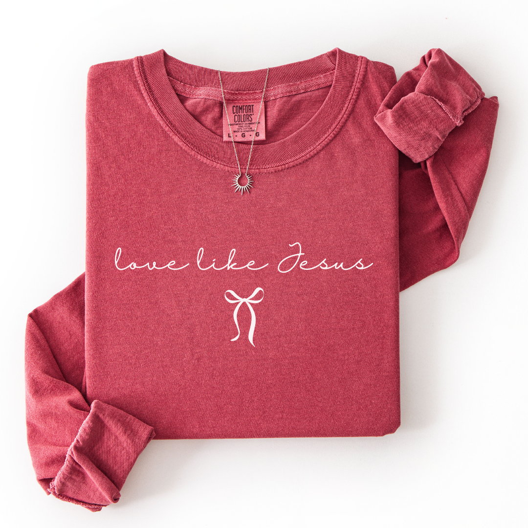 Love Like Jesus Bow Long Sleeve Tee