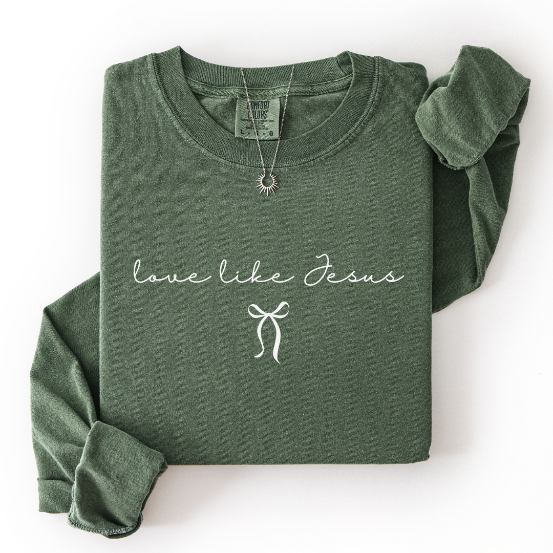 Love Like Jesus Bow Long Sleeve Tee