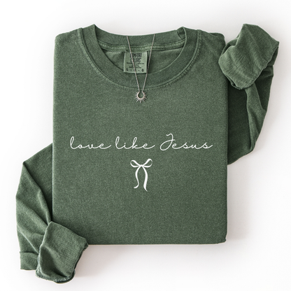 Love Like Jesus Bow Long Sleeve Tee