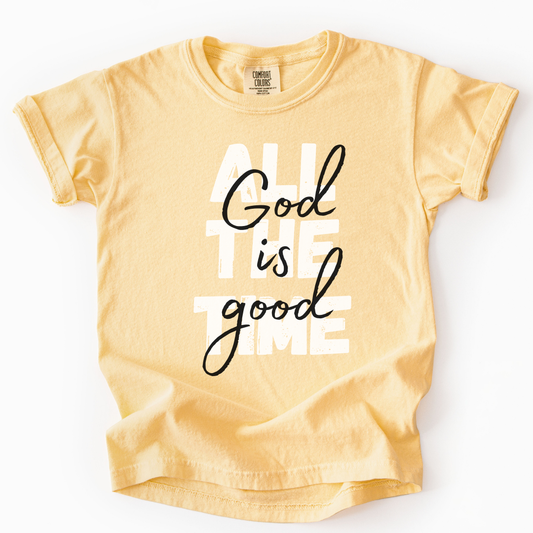 Yellow God is Good Youth Tee